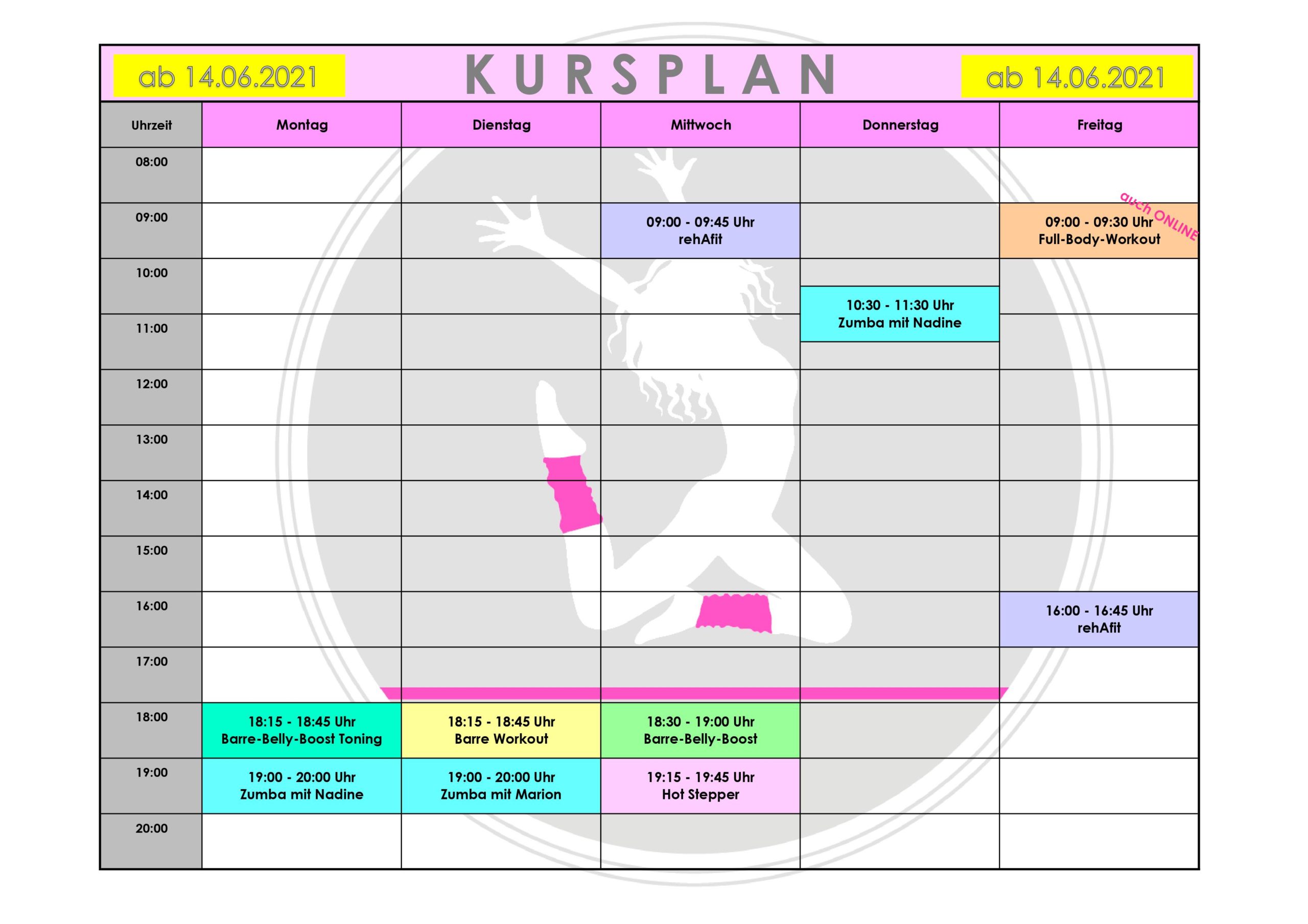 Kursplan als PDF – sweat ’n‘ fun